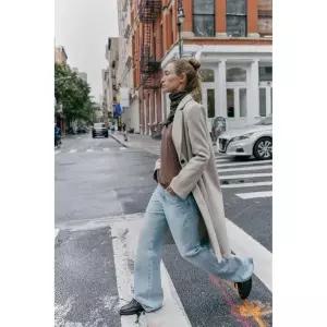 ZARA 베이직 소프트 코트 - 그레이 밍크 {QHJ}