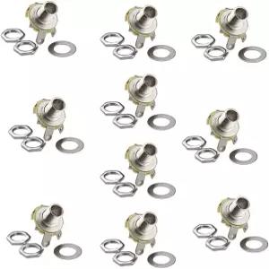 베이스 일렉트릭 기타를 위한 혼베이 10Pcs 1/4 모노 잭 소켓 스트라토캐스터 교체