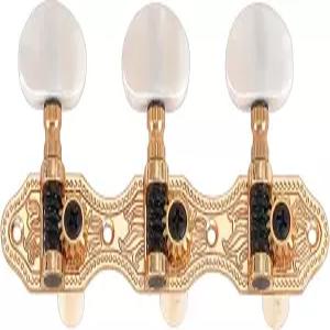 골든 게이트 F-2110 클래식 기타 튜너 - 2개의 플랭크(3+3) 골드 블랙