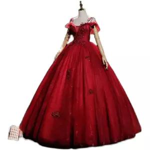 레드 빨간 파티 연주 롱 연주회(1) 프롬 빅사이즈 드레스 시상식