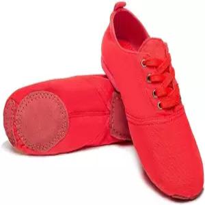 여아용 MSMAX 재즈 부츠 남성용 레이스업 댄싱 스니커즈