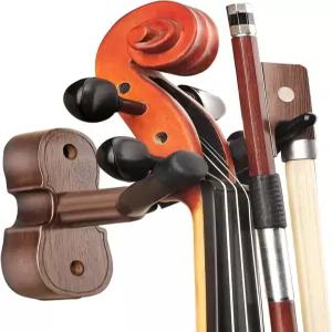 바이올린 비올라 벽걸이 후크 블랙 월넛 홀더 보우 홈 앤 스튜디오 걸이