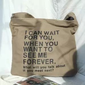 면혼방 영문 레터링 빅사이즈 에코백 크로스백 숄더백