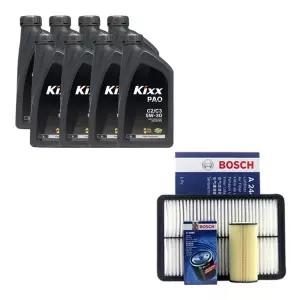 GS칼텍스 스포티지 더볼드 2.0 디젤 엔진오일 킥스 파오 5W30 8리터 보쉬 오일필터 에어필터 PAO