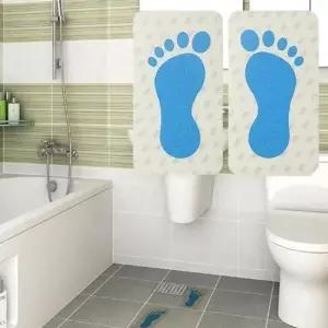 발 모양 파랑100x180_좌우2매/욕조 미끄럼방지스티커