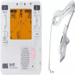 Korg TM-70 핸드헬드 튜너-메트로놈 콤보 팩 화이트