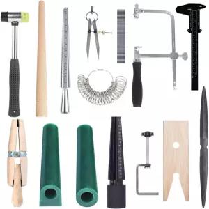 주얼리 왁스 링 사이즈 조각 도구 키트 제작 몰드 분실 주조 용품 포함 맨드릴 측정 튜브 톱 프레임 파일