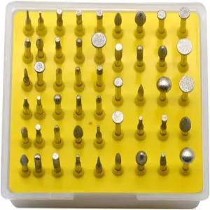 우드틴엑스 50피스 1/8인치 샹크 다이아몬드 코팅 로터리 버 세트 드멜 툴 보석용 유리 스톤 세라믹