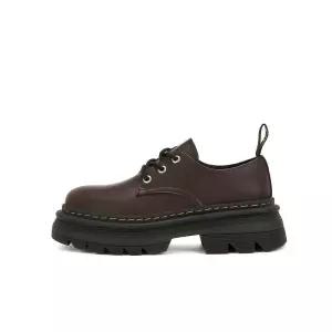 EAMT 여자 플랫 소가죽 빈티지 키높이 캐주얼 더비 스니커즈 로퍼 YJ5