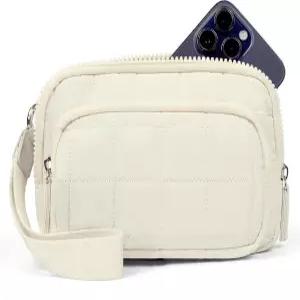 여행 신용카드 소지자 휴대폰 정리함을 위한 지퍼 지갑 3개가 있는 여성용 나일론 퀼트 VONAL 손목시계