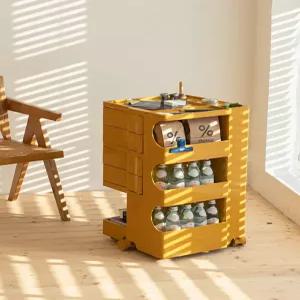 틈새수납장 이동식 트롤리 수납장 거실 침실 간식 캐비닛 모듈형 서랍장 홈데코 슬림한 2단