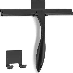 접착 고리가 있는 샤워 유리문용 다용도 스테인리스 스틸 스퀴지 욕실 청소 도구 가정용 창문 거울 타일 벽