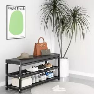 신발장의자 철제 현관 벤치 신발장 수납장 벤치형 3단 75cm