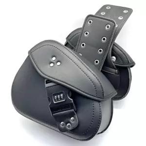 오토바이 사이드백 가방 바이크 리어백 방수 백 빈티지 브라켓 수납 가죽 안장가방