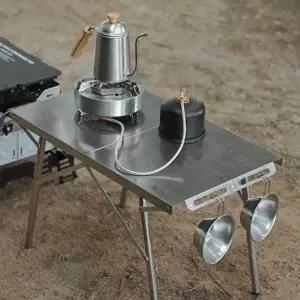 원액션 로우 테이블 캠핑 차박용 스텐 감성 경량 폴딩