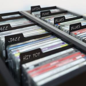 5PC CD 분류 카드 알파벳 색인 분배기 탭 플라스틱 보관 액세서리