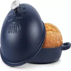 사워도우 빵 베이킹을 위한 뚜껑이 있는 주물 더치 오븐 냄비 - 논스틱 에나멜 코팅 매트 마감 정교한