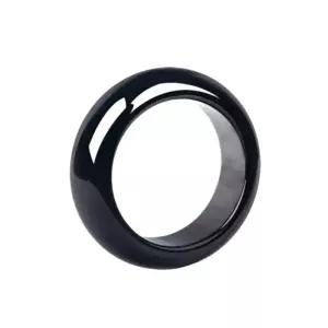 천연 흑요석반지 남녀 풍수 가락지 내부 커플 우정링 옥반지 레이어드