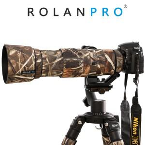 ROLANPRO 카메라 렌즈 코트 위장 레인 커버 Nikon AF-S 200-500mm F5.6E ED VR 보호 케이스 건 슬리브 후드
