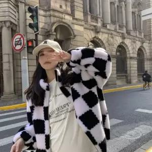 뽀글이 에코 퍼 하프 에코퍼 양털 후리스 반