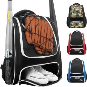 야구용 허스미헤어 가방-야구 백팩 홀더 대형 메인 수납공간 소프트볼 티볼 청소년 및 기어