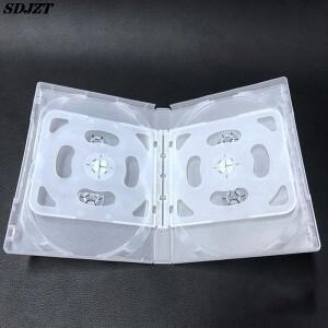 플라스틱 밀키 투명 CD 케이스 직사각형 빈 CD/DVD 용량 4-8 디스크  커버 135x20x190mm