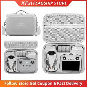 DJI호환  Mini 3 Pro 휴대용 정리함 하드 쉘 운반 케이스 드론 액세서리 PU 가죽 방수 숄더백