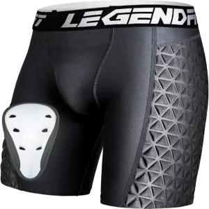 레전드핏 남자 야구 슬라이딩 속옷과 컵 운동 패딩 압축 반바지 보호대 축구공