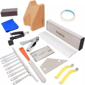 프라우트론 기타 설정 도구 키트 루티어 수리 프렛 레벨링 유지 관리 및 샌딩 빔 파일 로커 자 게이지 측정