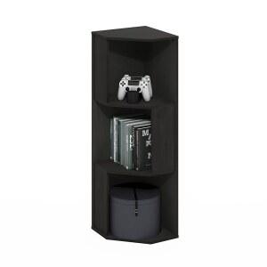 퓨리노 경제 코너 선반 3단 책꽂이 정리 보관용 스탠딩 수납 디스플레이 거실 큐브 책장