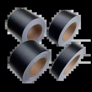 블랙 매트 비닐 랩 호일 테이프 롤 줄무늬 창 트림 필름 자동차 인테리어 기둥 용 Sticers 데칼