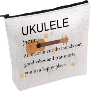 포탑 우쿨렐레 플레이어 서바이벌 키트 음악 메이크업 백 애호가 선물 우케 지퍼 파우치