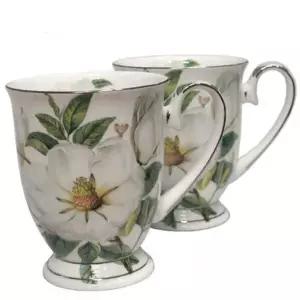 [콩심팥심]도자기 카페 머그잔 세트 찻잔 물컵 커피컵 우아한 디자인 2P U