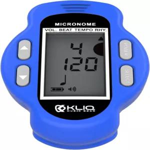 KLIQ MicroNome - 미니 충전식 디지털 메트로놈 스피커(디지털 볼륨 비트 및 템포 조정) 피아노 기타