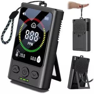 휴대용 일산화탄소 감지기 3-in-1 CO 경보기 호텔 캠핑 자동차 RV용 청각 및 시각 경보 포함