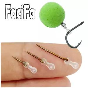 12pcs 금속 미끼 스파이크 잉어 낚시 액세서리 스팅 Boilies 핀 투명 고무 옥수수 론니 헤어 리그 피더