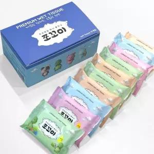 엠보싱 휴대용 고급원단 미니 물티슈 10개입 yKu7+7UJD