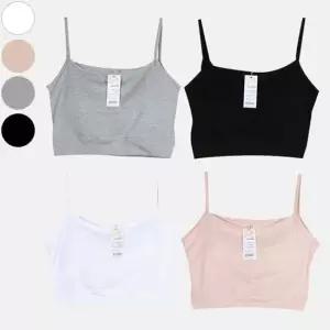 편안하고 깔끔한 면스판 스포츠 브라 여성속옷 요가탑 깔끔한속옷 쾌적한착용감