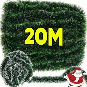 20/2m 크리스마스 녹색 지팡이 리본 화환 DIY 트리 장식품 매달려 펜던트 홈 파티 장식 용품