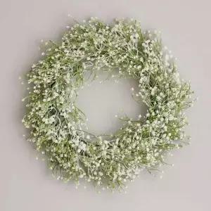 Gypsophila 인공 식물 화환 DIY 흰색 장식 비 페이딩 문 매달려 향수 선물 실내 옥외