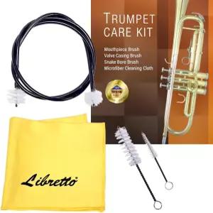 립레토 트럼펫 클리닝 브러시 세트 - 연마 천 마우스피스 밸브 보어 극세사 코넷 황동 악기용