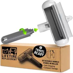 트리톤 트래 수납공간과 탈착식 손잡이가 애완동물 털 제거 도구 60 작은 보관 크기 재사용 가능한 샤워