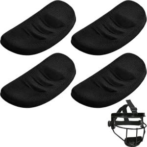 유니패밀리 4PCS 소프트볼 필더의 페이스 마스크 턱컵 패드 교체 디펜스 야구용 포수