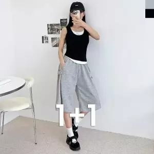 [골드스마일]여성반바지 휴가 여자핫팬츠 반바지코디 5부바지 면