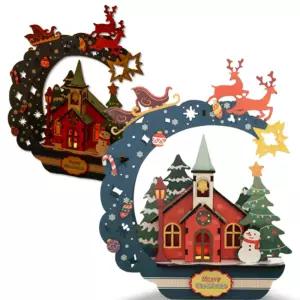 크리스마스무드등만들기 우드 조립 조명 성인취미 수업 키트 IQ