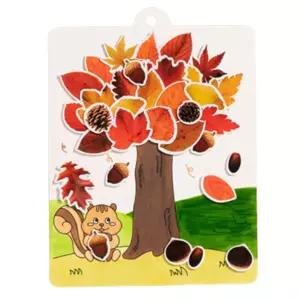 10set 쉬운 가을나무 액자만들기 종이도안 스티커 정서 색칠 EQ