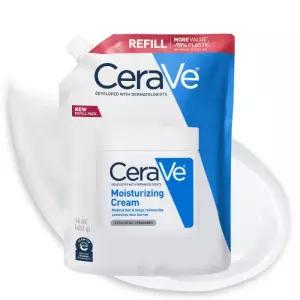 CeraVe 모이스처라이징 크림, 건조한 피부를 위한 바디 및 페이스 모이스처라이저, 히알루론산 및 세라마이