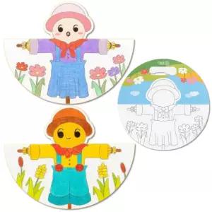 10set 나만의 오뚝이만들기 색칠놀이 허수아비도안 수업 행사