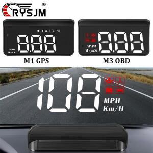 M3 자동차 OBD2 HUD M1 GPS 헤드업 디스플레이 프로젝션 속도계 알람 프로젝터 디지털 액세서리 유리