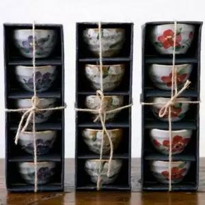 [콩심팥심]찻잔 티타임 핸드메이드 5인 선물용 들꽃 일상용 이천도자기 분청